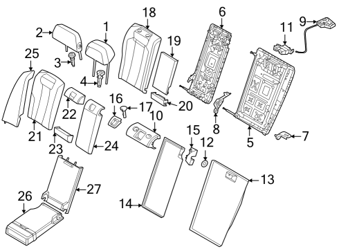 2024 BMW M2 COVER BACKREST LEATHER RIGHT Diagram for 52205A039A8