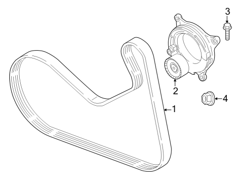 2021 BMW 330e xDrive Belts & Pulleys Diagram