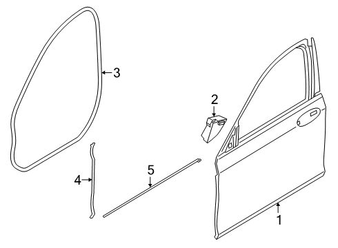 2021 BMW 750i xDrive Door & Components Diagram 1