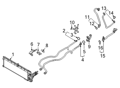 2021 BMW X3 M Trans Oil Cooler Diagram 1