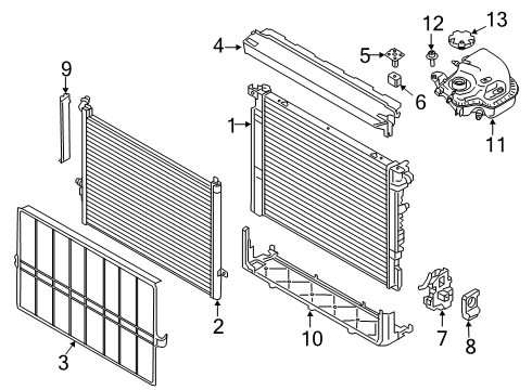 2021 BMW 750i xDrive Radiator & Components Diagram 2