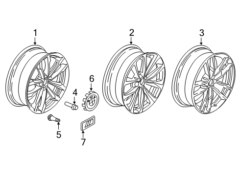 2023 BMW X3 M Wheels Diagram 1