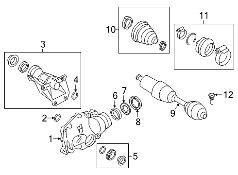 2023 BMW 330e xDrive Carrier & Front Axles Diagram