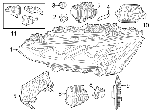 2022 BMW i4 Daytime Running Lamps Diagram