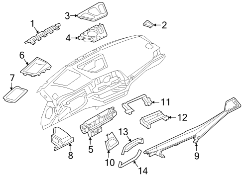 2023 BMW i4 Cluster & Switches, Instrument Panel Diagram 3