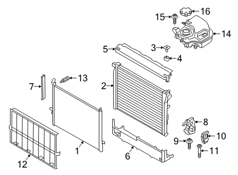 2021 BMW M850i xDrive Radiator & Components Diagram 2