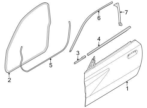 2024 BMW 230i Door & Components Diagram