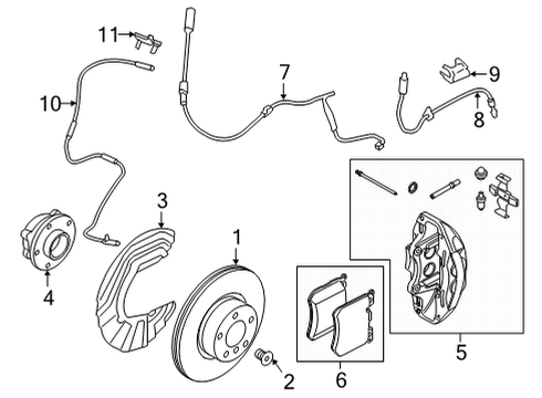 2023 BMW M4 Front Brakes Diagram 1