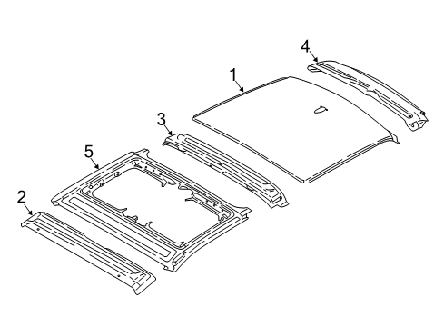 2021 BMW i3 Roof & Components Diagram 1