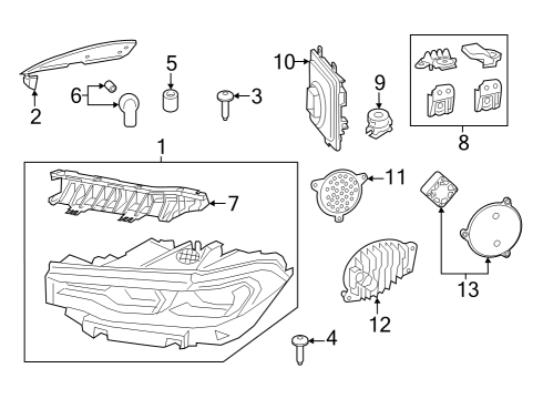 2021 BMW X7 Headlamps Diagram