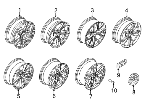 2023 BMW 230i DISC WHEEL, LT.ALLOY, JET BL Diagram for 36118747001