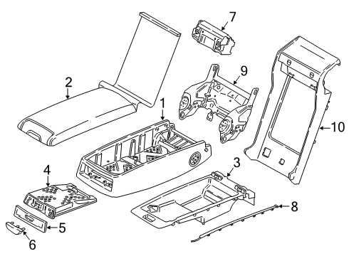 2021 BMW 750i xDrive Rear Seat Components Diagram 2