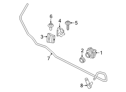 2021 BMW M850i xDrive Headlamps, Headlamp Washers/Wipers Diagram 1