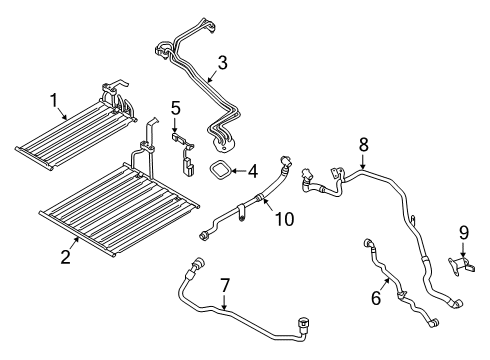 2022 BMW 745e xDrive Inverter Cooling Components Diagram