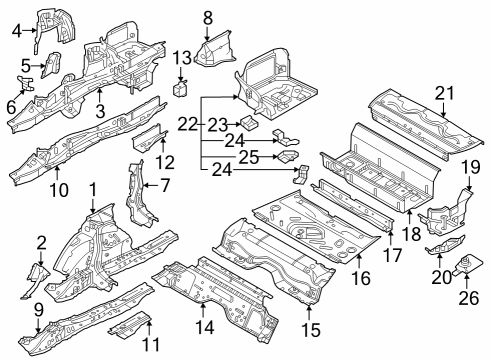 2024 BMW 230i xDrive MOUNT, REAR SUBFRAME, RIGHT Diagram for 41009626276