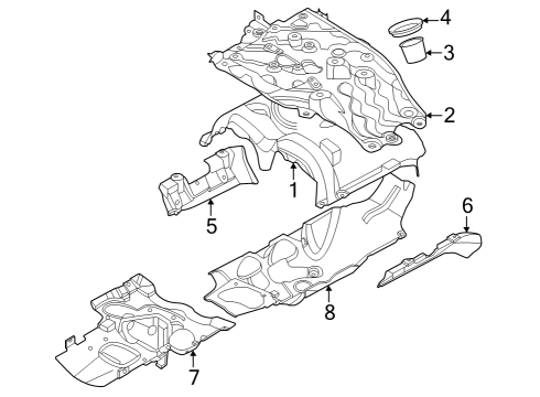 2024 BMW X7 Engine Heat Shields Diagram