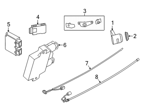 2022 BMW X5 Electrical Components - Rear Bumper Diagram 1