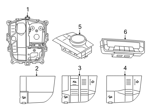 2022 BMW X5 M CONTROL PANEL CENTER CONSOLE Diagram for 61315A7DF84