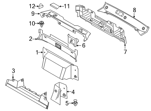 2021 BMW 230i Interior Trim - Rear Body Diagram 1