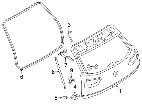 2021 BMW i3s Gate & Hardware Diagram