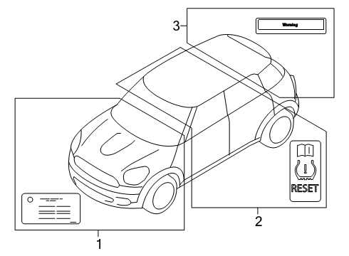 2021 BMW M850i xDrive Information Labels Diagram