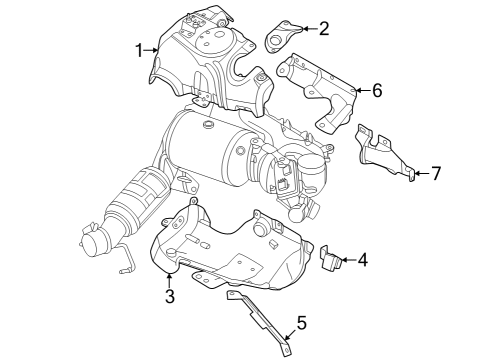 2024 BMW X1 HEAT SHIELD, EXHAUST TURBOCH Diagram for 11655A07BB5