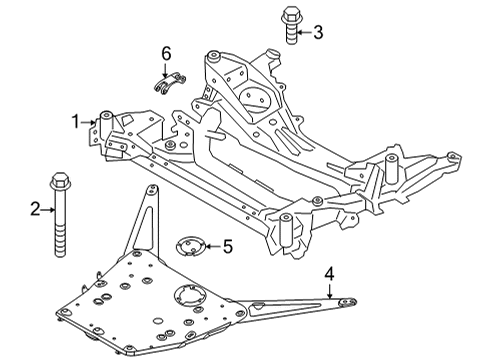 2022 BMW M4 Suspension Mounting - Front Diagram 1