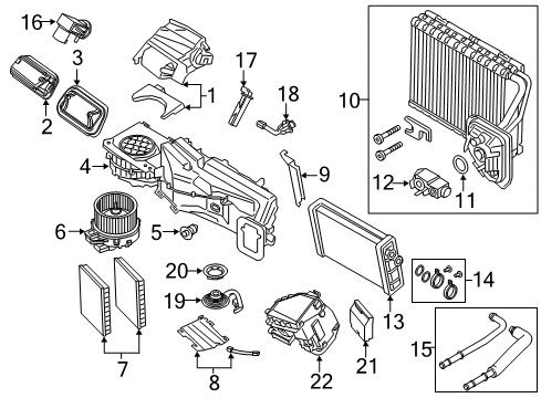 2022 BMW 540i SUCTION PIPE EVAPORATOR-COMP Diagram for 64539496993