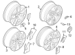 Diagram for BMW 740i Alloy Wheels - 36115A19DE8