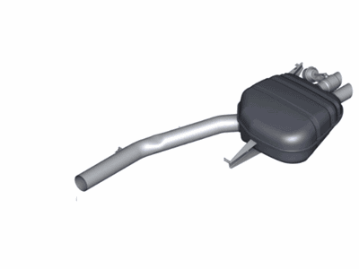 BMW 18307646957 Rear Silencer, Right, With Exhaust Flap