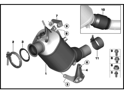 2017 BMW X3 Catalytic Converter - 18308515092