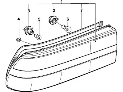 1986 BMW 524td Tail Light - 63211369265
