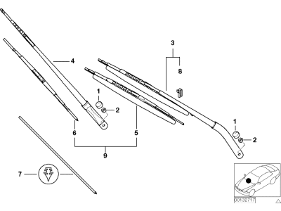 BMW X5 Windshield Wiper - 61618403031