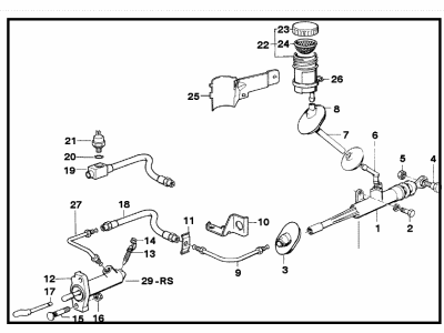 1992 BMW 525i Clutch Hose - 21521159619