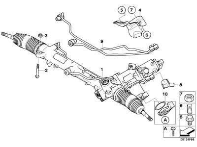 BMW 545i Rack and Pinions - 32106769130