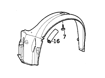 BMW 325is Fender Splash Shield - 51711977047