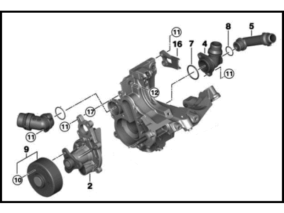 BMW 530e xDrive Water Pump - 11518650987