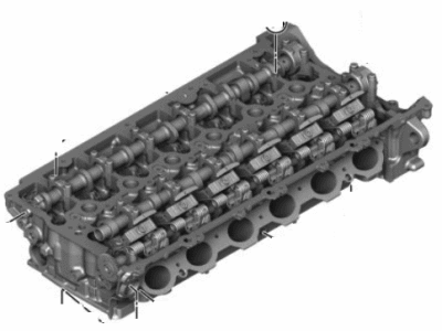 BMW 11127934495 CYLINDER HEAD WITH VALVE GEA