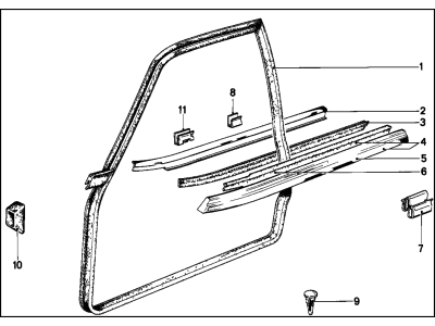 BMW 51211886511 Moulding, Front Left