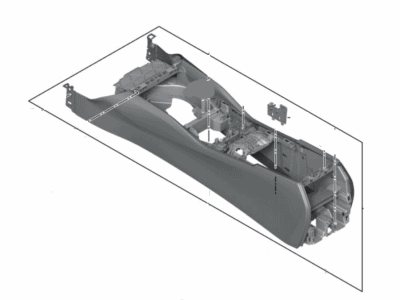 2019 BMW 530e xDrive Center Console Base - 51166833938