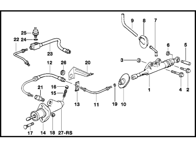 1996 BMW M3 Clutch Hose - 21521162181