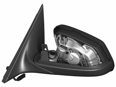 BMW 51167189653 Exterior Mirror Without Glass, Heated, Left