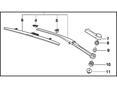 1999 BMW 528i Windshield Wiper - 61619449965