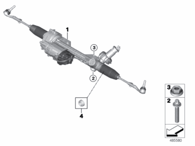 2014 BMW 328d Steering Gearbox - 32106886290