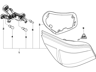 2005 BMW 545i Tail Light - 63216910797