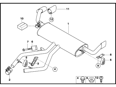 2008 BMW X6 Tail Pipe - 18307581551