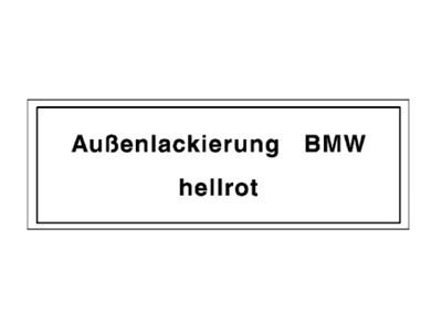 BMW 51412122310 Information Plate