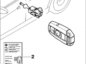 BMW 330i Door Lock Cylinder - 51210034617 Set Uniform Locking System With Cas Control Unit (Code)