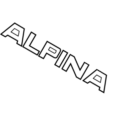 BMW 51008025862 Text Feature "Alpina"