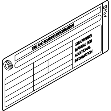 BMW 71246763822 Label "Reset"